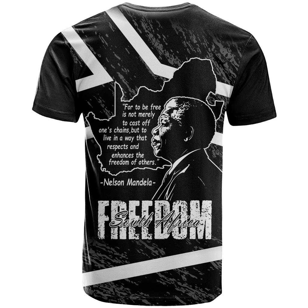 South Africa Freedom Day T shirt Nelson Mandela With Map