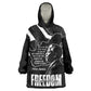 South Africa Freedom Day Wearable Blanket Hoodie Nelson Mandela With Map