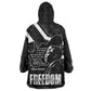 South Africa Freedom Day Wearable Blanket Hoodie Nelson Mandela With Map
