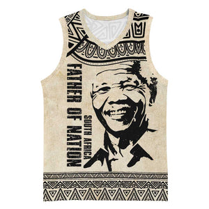 South Africa Nelson Mandela - Father Of Nation Basketball Jersey Vintage African Pattern - African Pride