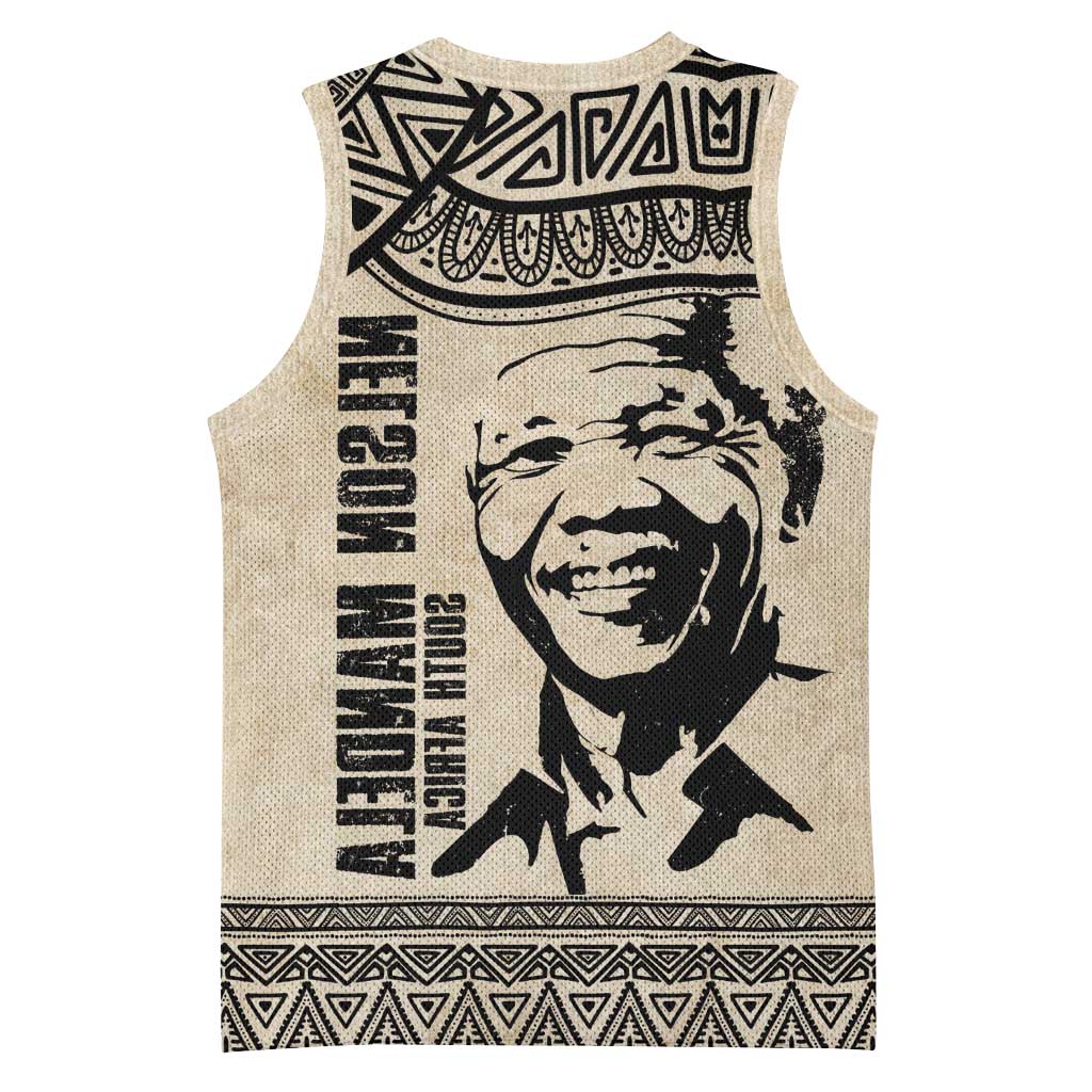 South Africa Nelson Mandela - Father Of Nation Basketball Jersey Vintage African Pattern - African Pride