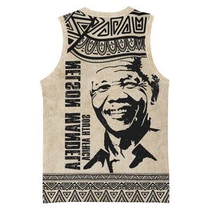 South Africa Nelson Mandela - Father Of Nation Basketball Jersey Vintage African Pattern - African Pride