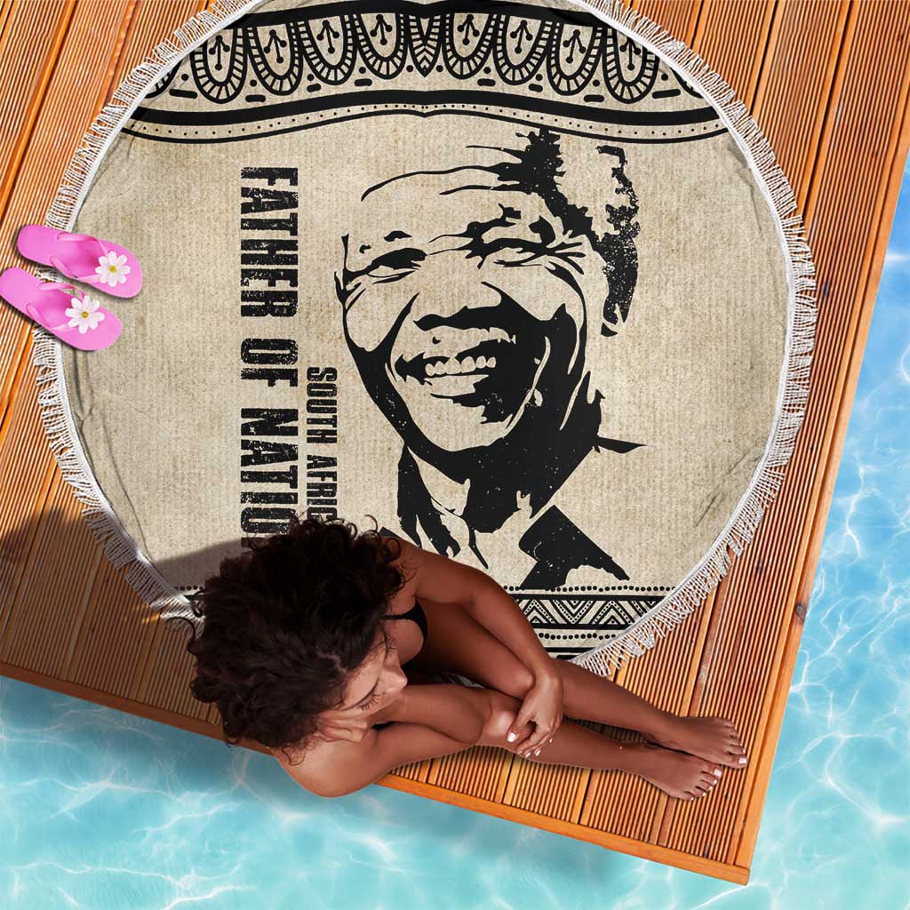 South Africa Nelson Mandela - Father Of Nation Beach Blanket Vintage African Pattern