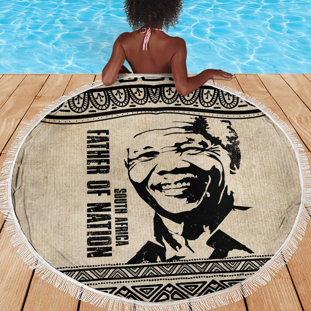 South Africa Nelson Mandela - Father Of Nation Beach Blanket Vintage African Pattern