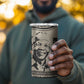 South Africa Nelson Mandela - Father Of Nation 4 in 1 Can Cooler Tumbler Vintage African Pattern