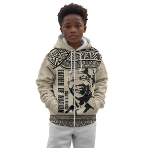 South Africa Nelson Mandela - Father Of Nation Kid Hoodie Vintage African Pattern