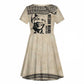 South Africa Nelson Mandela - Father Of Nation Kid Short Sleeve Dress Vintage African Pattern