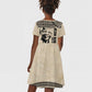 South Africa Nelson Mandela - Father Of Nation Kid Short Sleeve Dress Vintage African Pattern