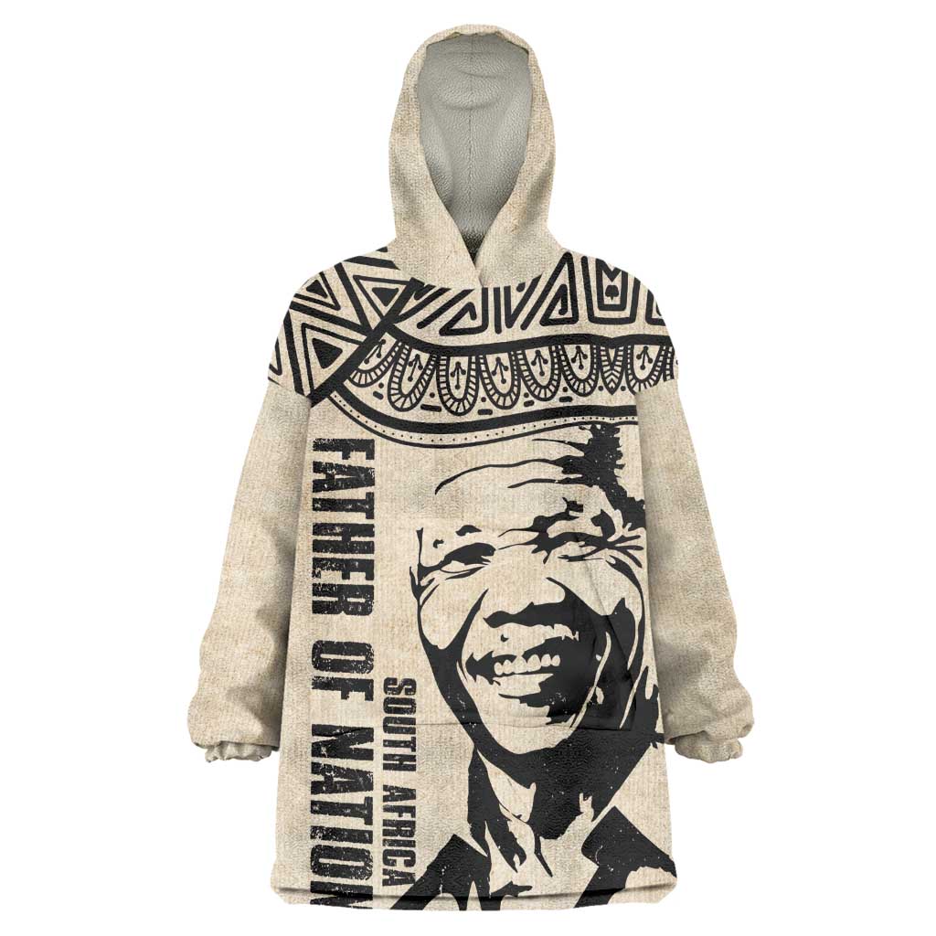 South Africa Nelson Mandela - Father Of Nation Kid Wearable Blanket Hoodie Vintage African Pattern
