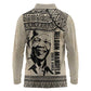 South Africa Nelson Mandela - Father Of Nation Long Sleeve Polo Shirt Vintage African Pattern