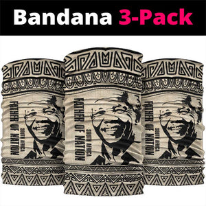 South Africa Nelson Mandela - Father Of Nation Neck Gaiter Vintage African Pattern LT14