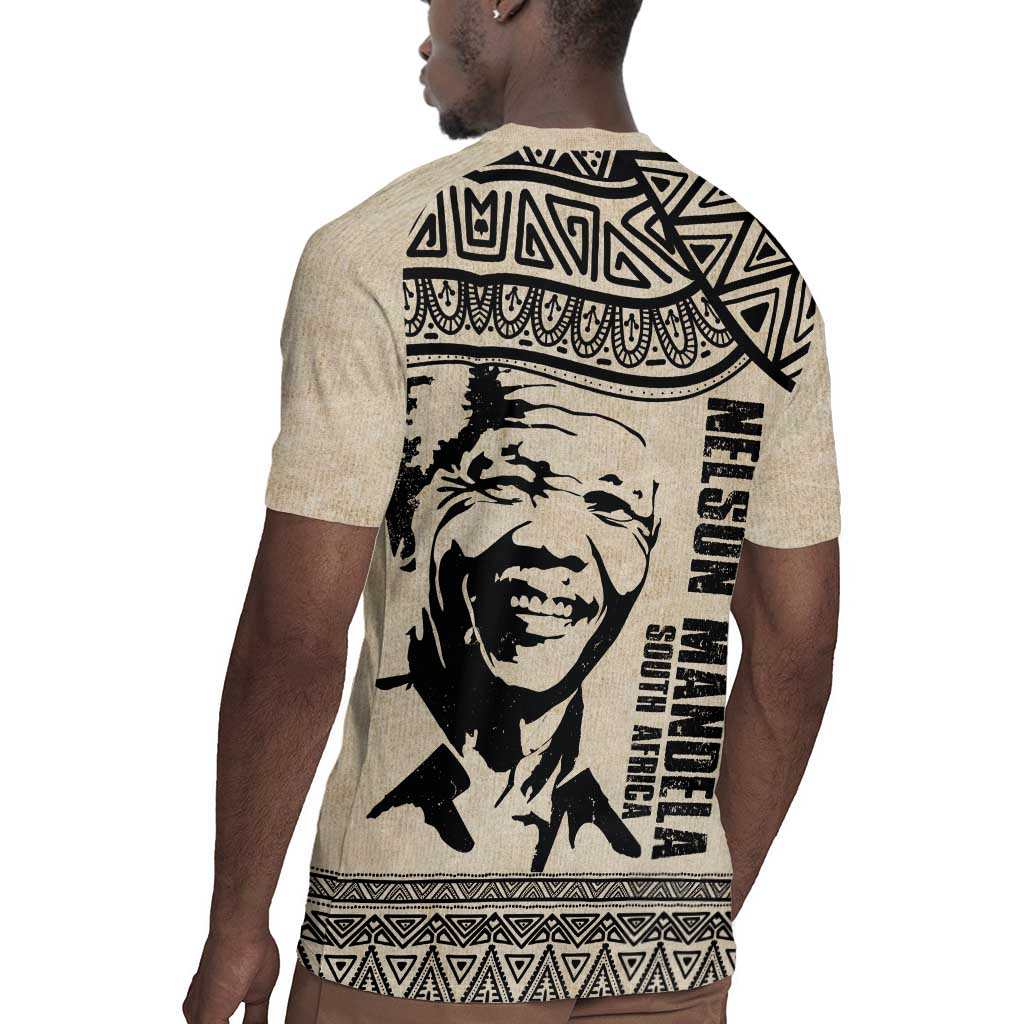 South Africa Nelson Mandela - Father Of Nation Rugby Jersey Vintage African Pattern