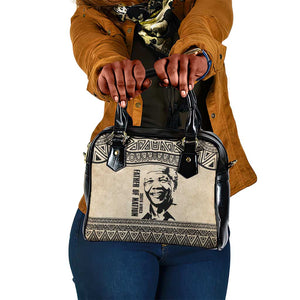 South Africa Nelson Mandela - Father Of Nation Shoulder Handbag Vintage African Pattern