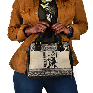 South Africa Nelson Mandela - Father Of Nation Shoulder Handbag Vintage African Pattern