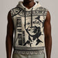 South Africa Nelson Mandela - Father Of Nation Sleeveless Hoodie Vintage African Pattern - African Pride