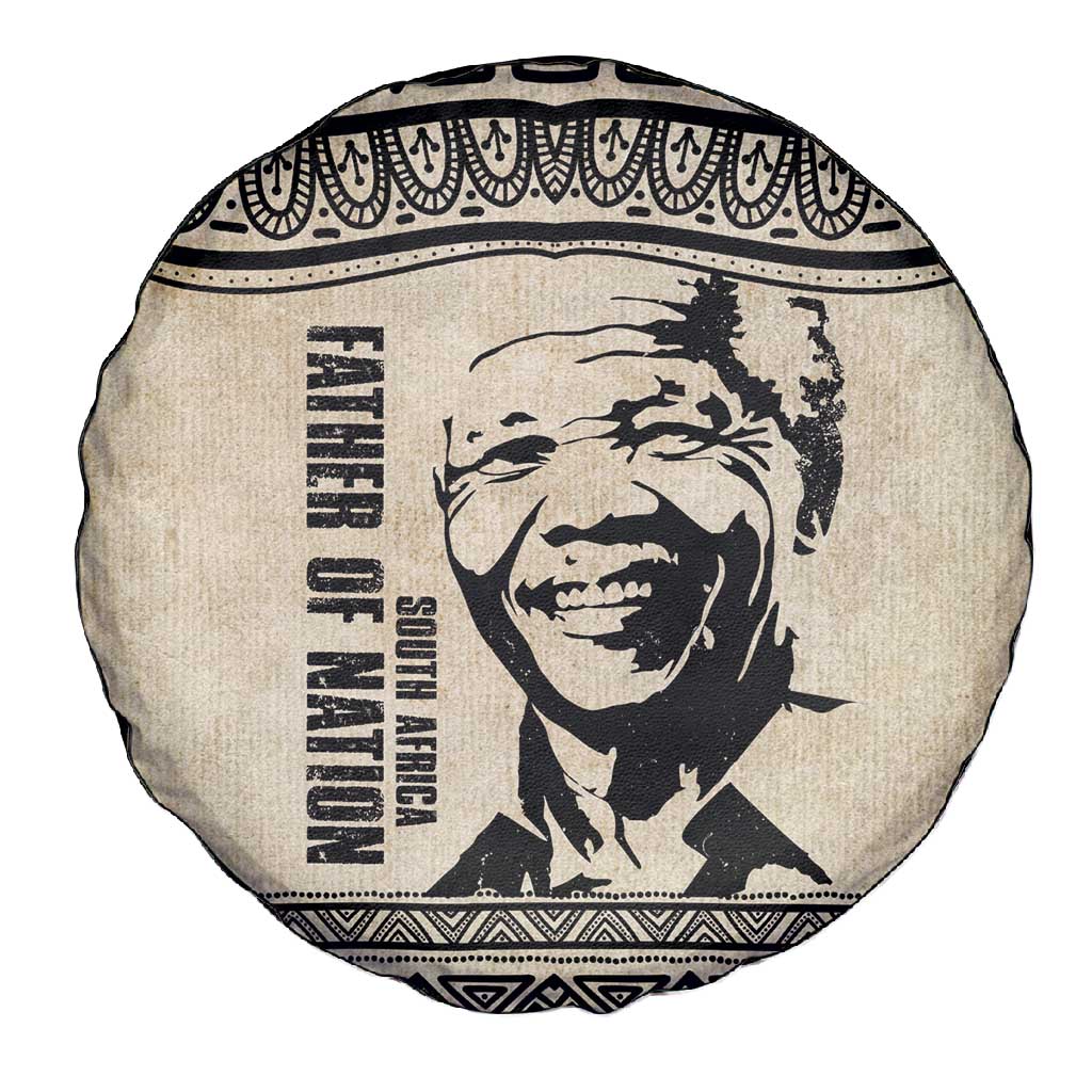 South Africa Nelson Mandela - Father Of Nation Spare Tire Cover Vintage African Pattern