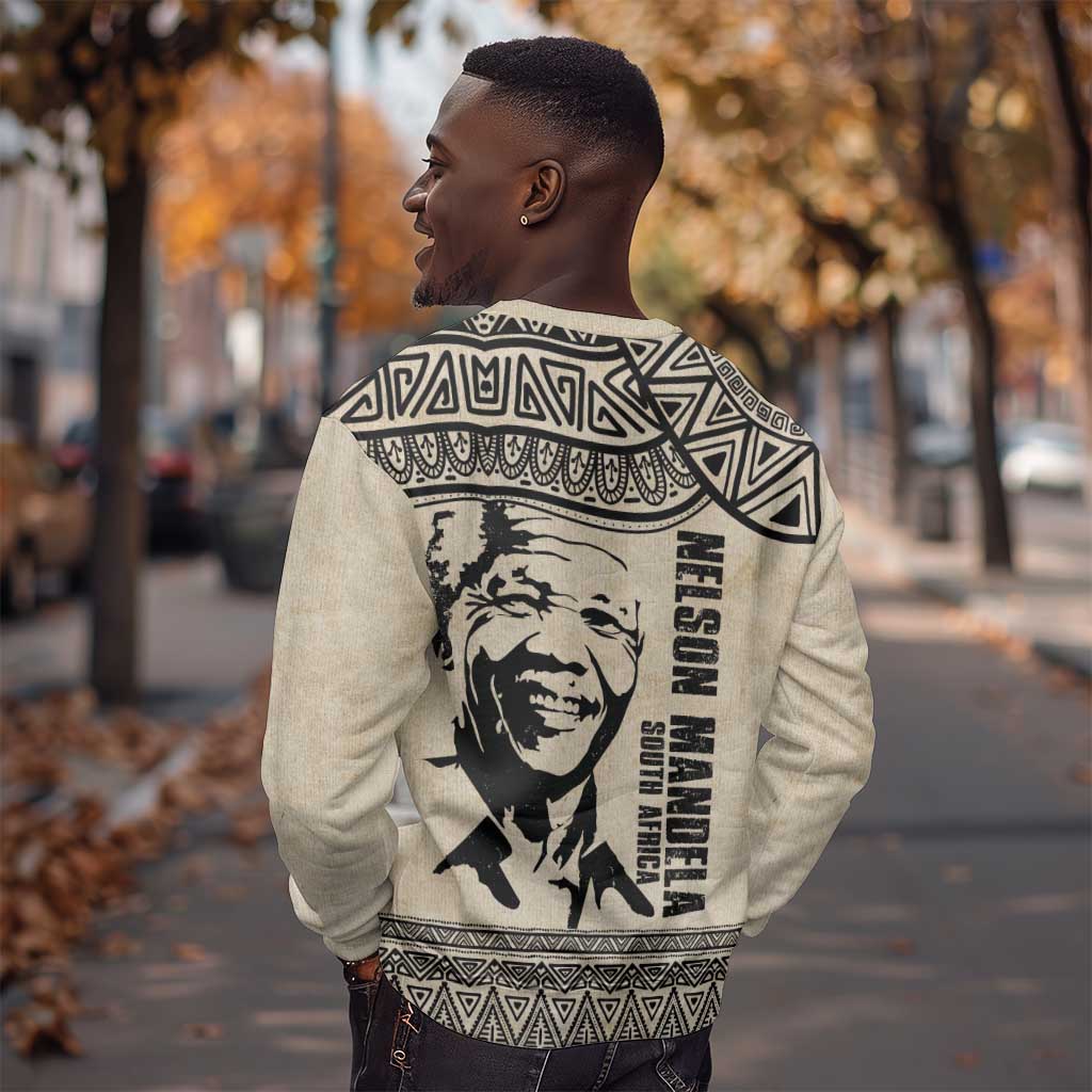 South Africa Nelson Mandela - Father Of Nation Sweatshirt Vintage African Pattern