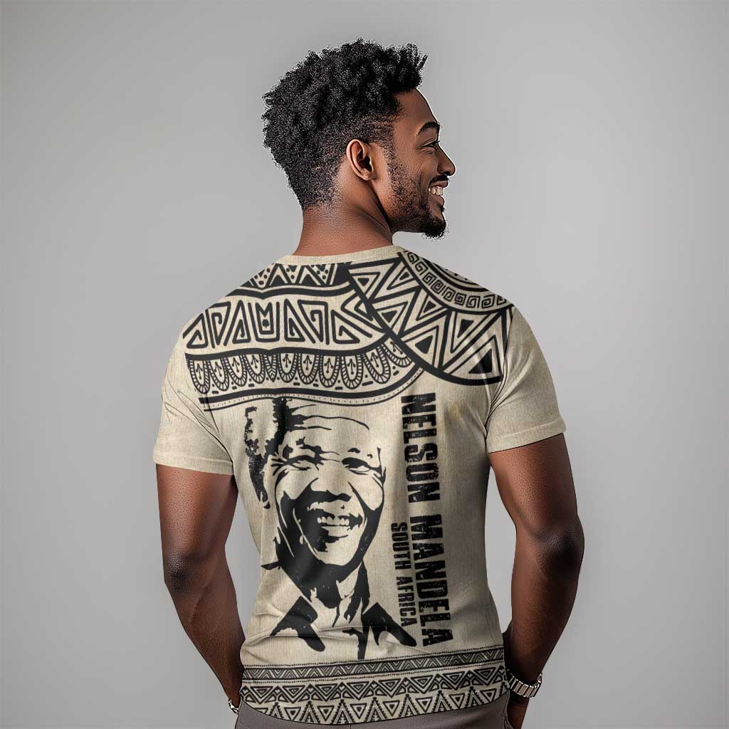 South Africa Nelson Mandela - Father Of Nation T shirt Vintage African Pattern