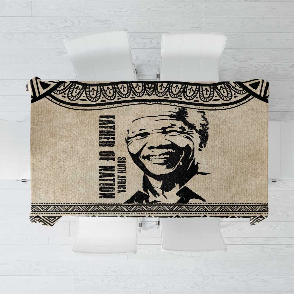 South Africa Nelson Mandela - Father Of Nation Tablecloth Vintage African Pattern