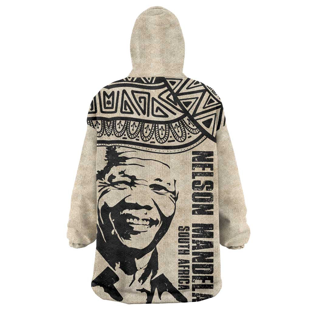 South Africa Nelson Mandela - Father Of Nation Wearable Blanket Hoodie Vintage African Pattern