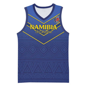 Custom Namibia Cricket Basketball Jersey 2024 Go Eagles African Pattern - African Pride