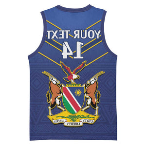 Custom Namibia Cricket Basketball Jersey 2024 Go Eagles African Pattern - African Pride