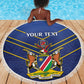 Custom Namibia Cricket Beach Blanket 2024 Go Eagles African Pattern