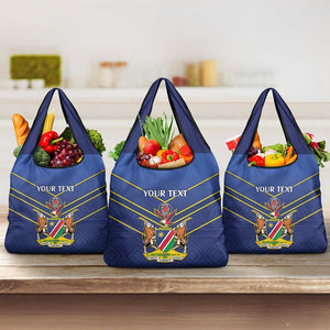 Custom Namibia Cricket Grocery Bag 2024 Go Eagles African Pattern