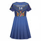 Custom Namibia Cricket Kid Short Sleeve Dress 2024 Go Eagles African Pattern
