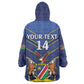 Custom Namibia Cricket KId Wearable Blanket Hoodie 2024 Go Eagles African Pattern