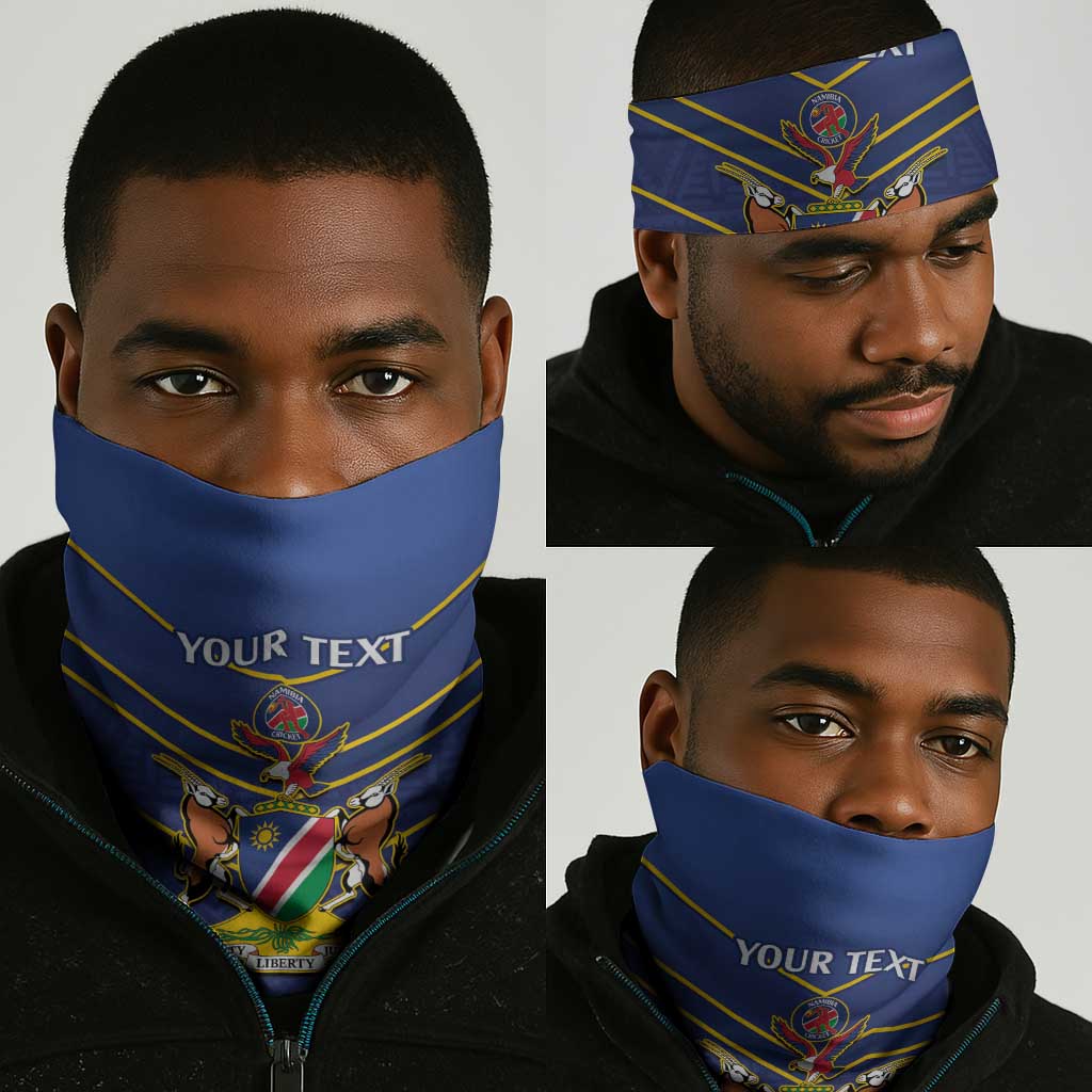 Custom Namibia Cricket Neck Gaiter 2024 Go Eagles African Pattern LT14