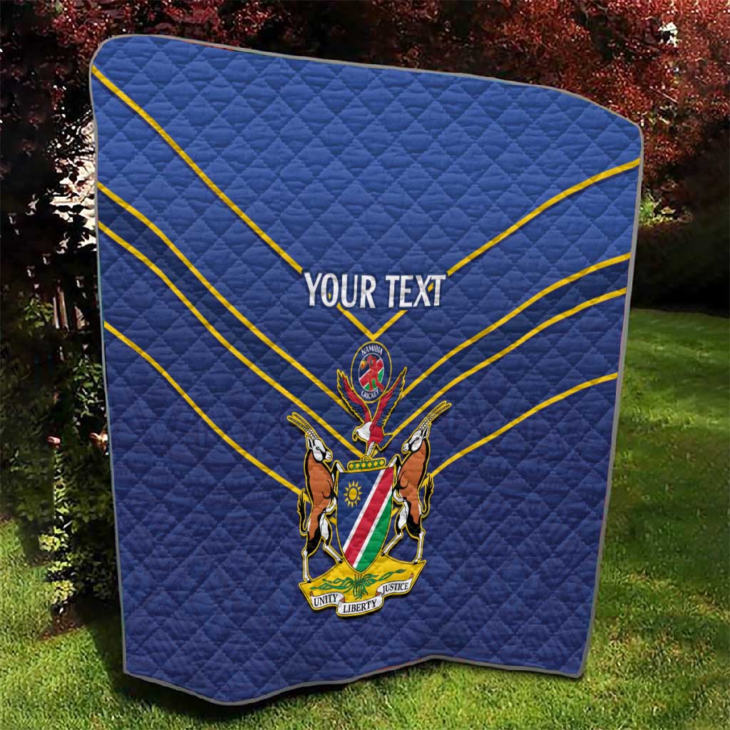 Custom Namibia Cricket Quilt 2024 Go Eagles African Pattern