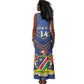 Custom Namibia Cricket Tank Maxi Dress 2024 Go Eagles African Pattern