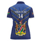Custom Namibia Cricket Women Polo Shirt 2024 Go Eagles African Pattern