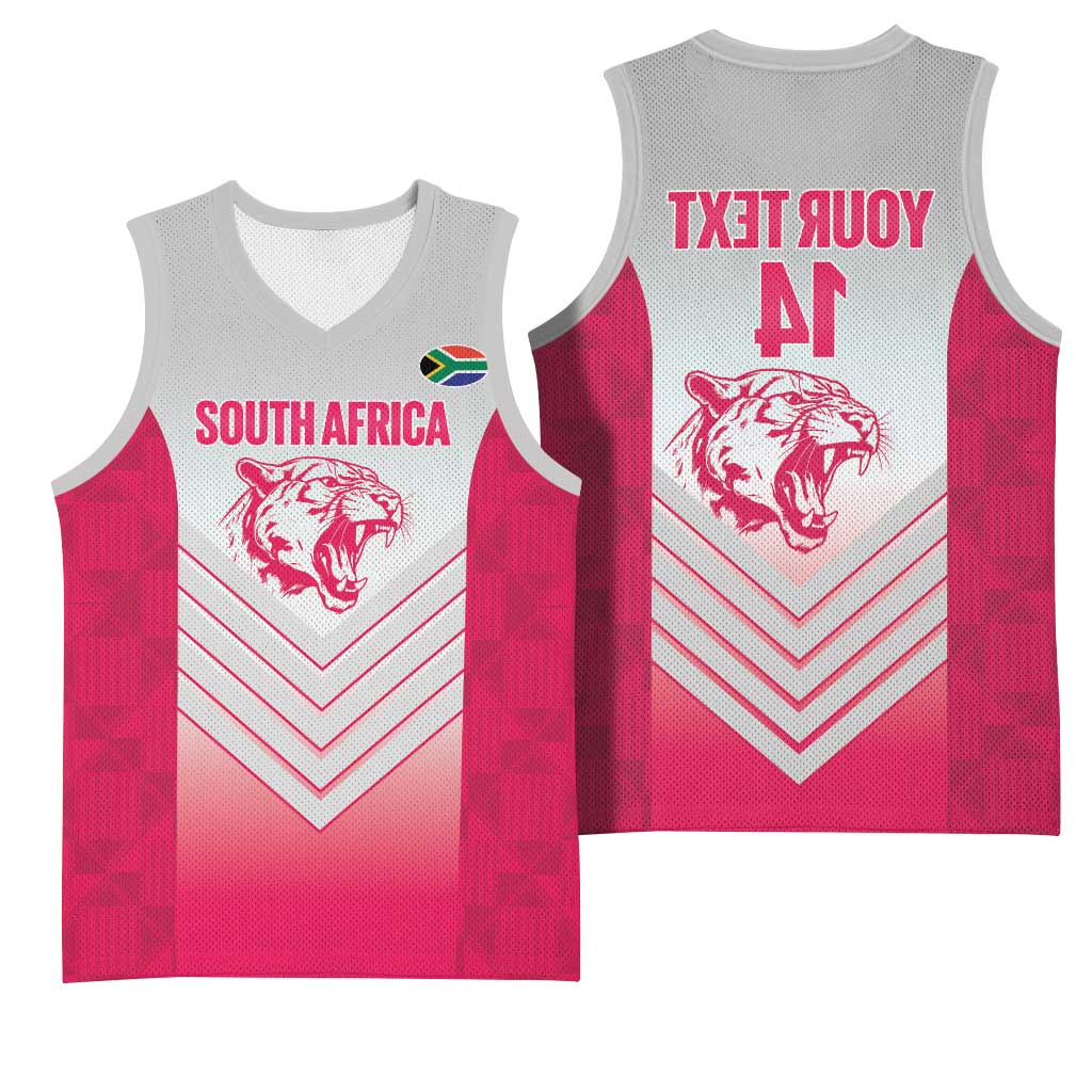 South Africa Rugby Custom Basketball Jersey Come On Puma African Pattern - African Pride