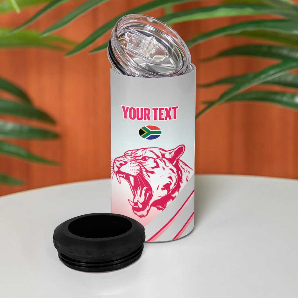 South Africa Rugby Custom 4 in 1 Can Cooler Tumbler Come On Puma African Pattern