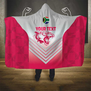 South Africa Rugby Custom Hooded Blanket Come On Puma African Pattern