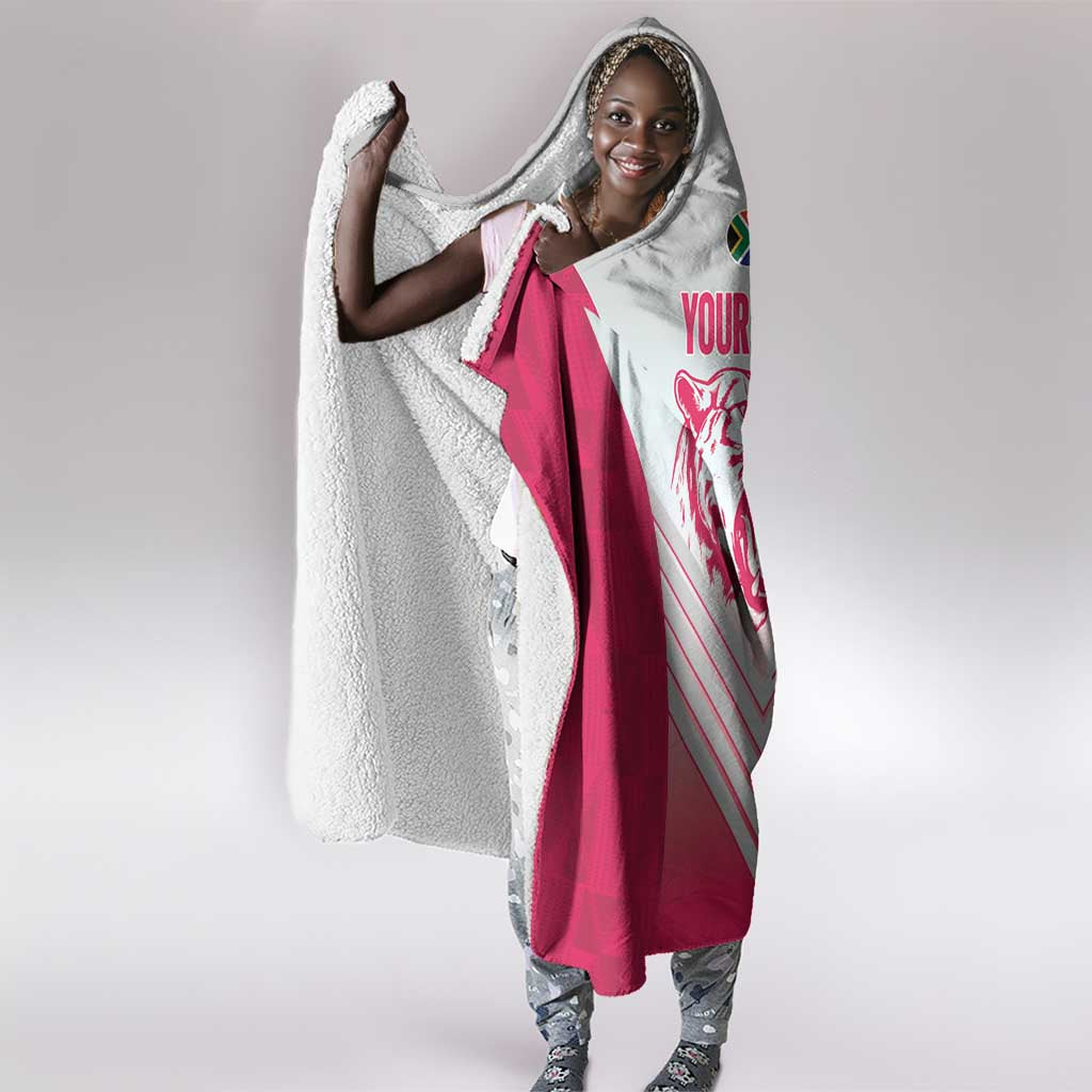 South Africa Rugby Custom Hooded Blanket Come On Puma African Pattern