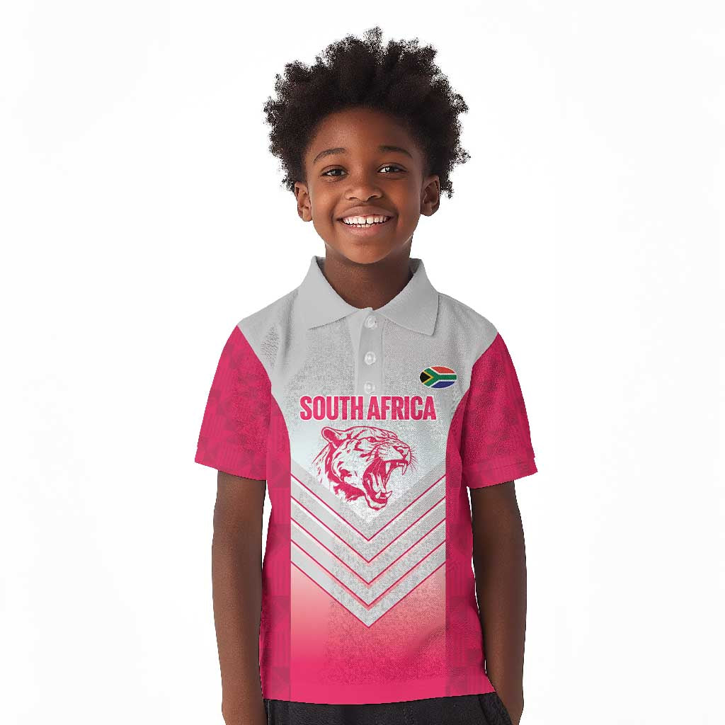 South Africa Rugby Custom Kid Polo Shirt Come On Puma African Pattern