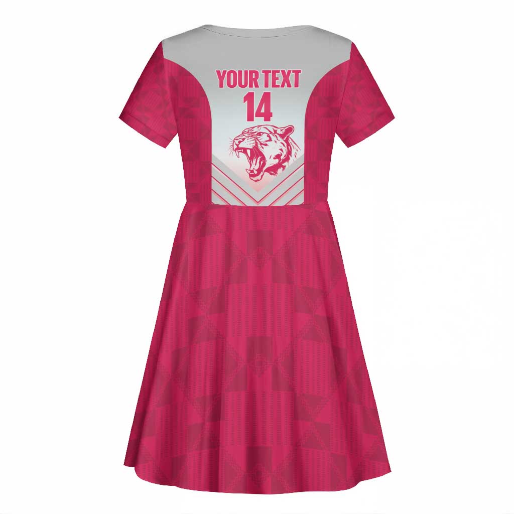 South Africa Rugby Custom Kid Short Sleeve Dress Come On Puma African Pattern