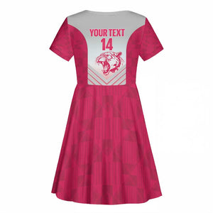 South Africa Rugby Custom Kid Short Sleeve Dress Come On Puma African Pattern