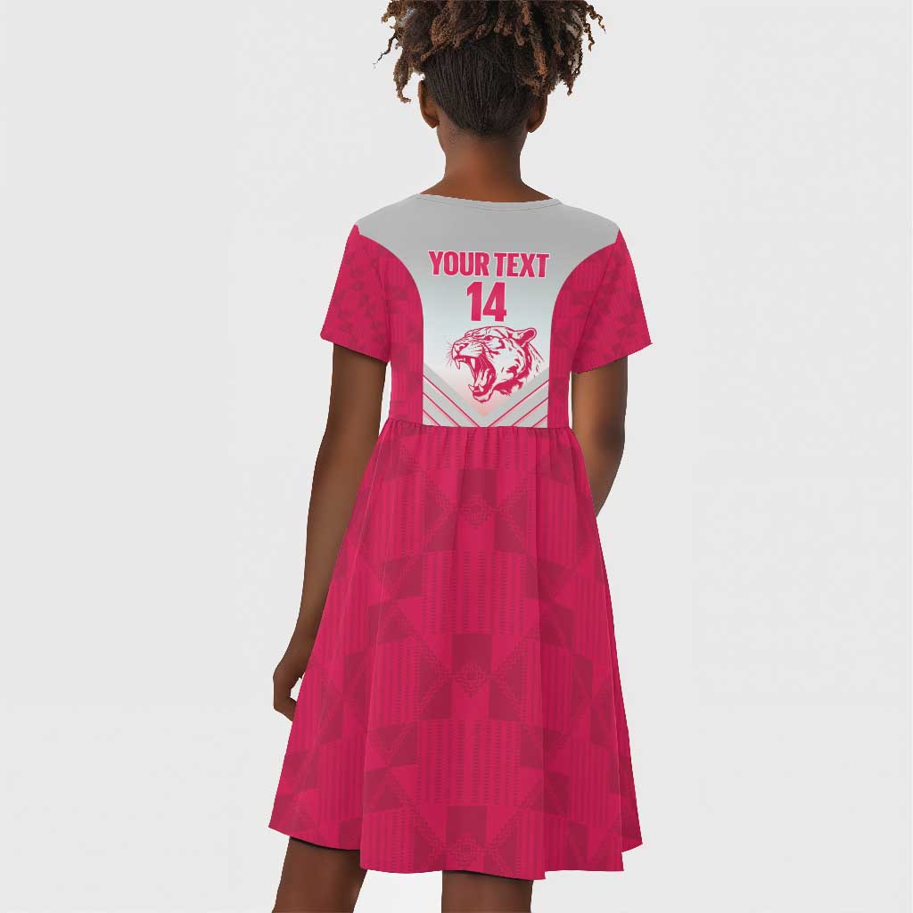South Africa Rugby Custom Kid Short Sleeve Dress Come On Puma African Pattern