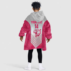 South Africa Rugby Custom Kid Wearable Blanket Hoodie Come On Puma African Pattern