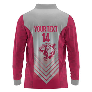 South Africa Rugby Custom Long Sleeve Polo Shirt Come On Puma African Pattern