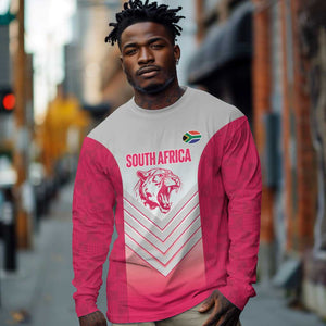 South Africa Rugby Custom Long Sleeve Shirt Come On Puma African Pattern