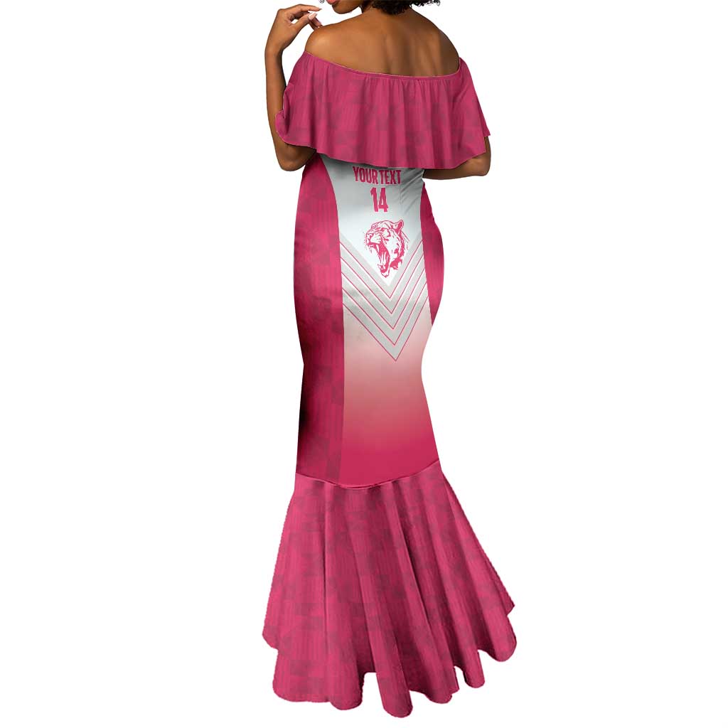 South Africa Rugby Custom Mermaid Dress Come On Puma African Pattern
