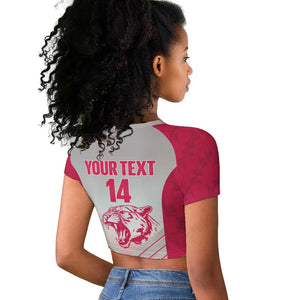 South Africa Rugby Custom Raglan Cropped T shirt Come On Puma African Pattern