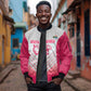 South Africa Rugby Custom Sleeve Zip Bomber Jacket Come On Puma African Pattern