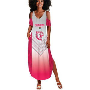 South Africa Rugby Custom Summer Maxi Dress Come On Puma African Pattern