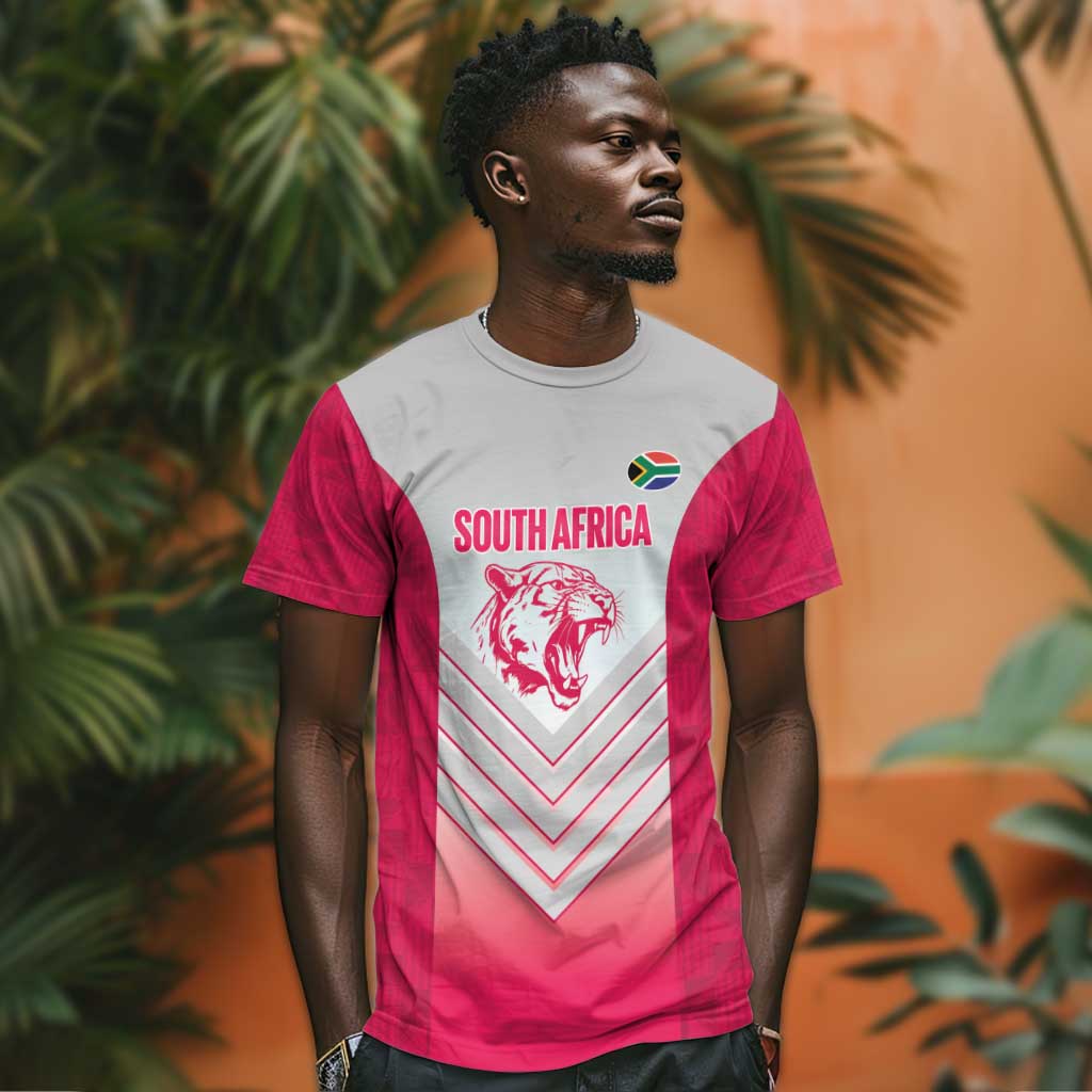 South Africa Rugby Custom T shirt Come On Puma African Pattern